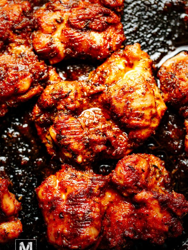 30-min Oven Baked Boneless Skinless Chicken Thighs
