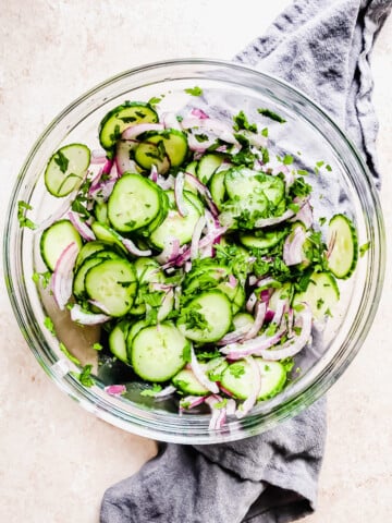 Sliced Cucumbers in Apple Cider Vinegar Dressing Recipe