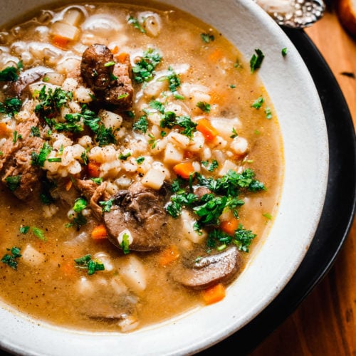 Beef and Barley Soup - Spicy Gelato Kitchen