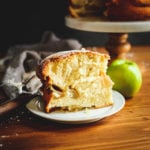 A slice of Russian Apple Sharlotka Cake Recipe.