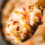 A close up shot of The Best Turkey Stuffing Recipe Ever
