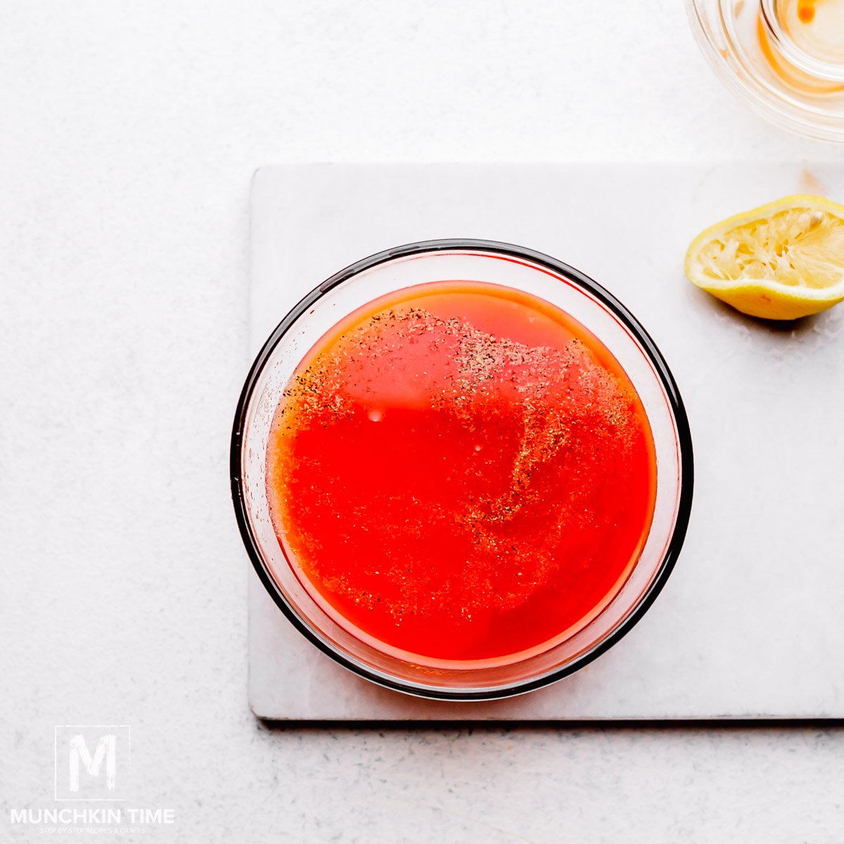 How to make homemade Clamato juice with tomato and clam juice.