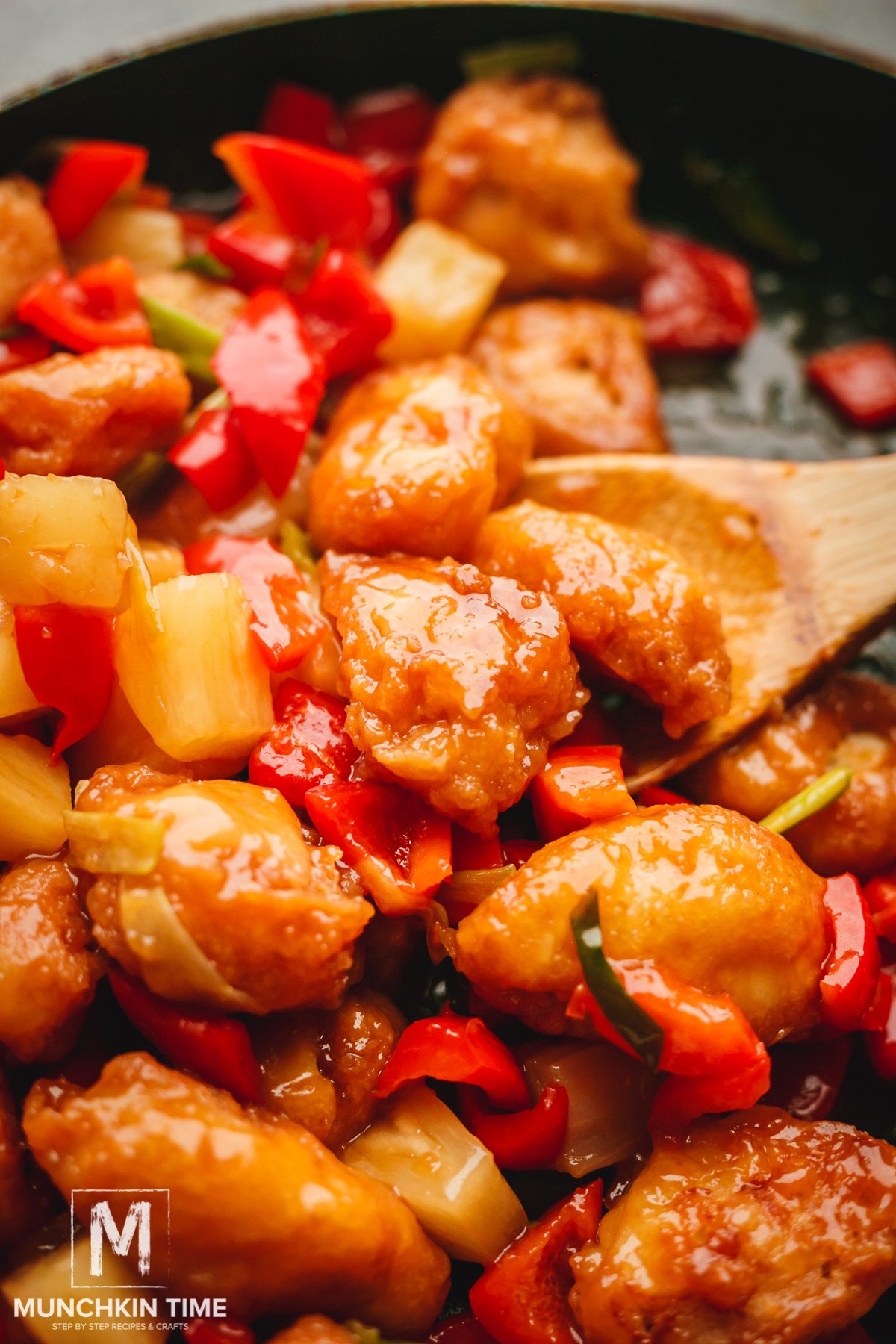 Sweet and Sour Chicken with Pineapple and Peppers