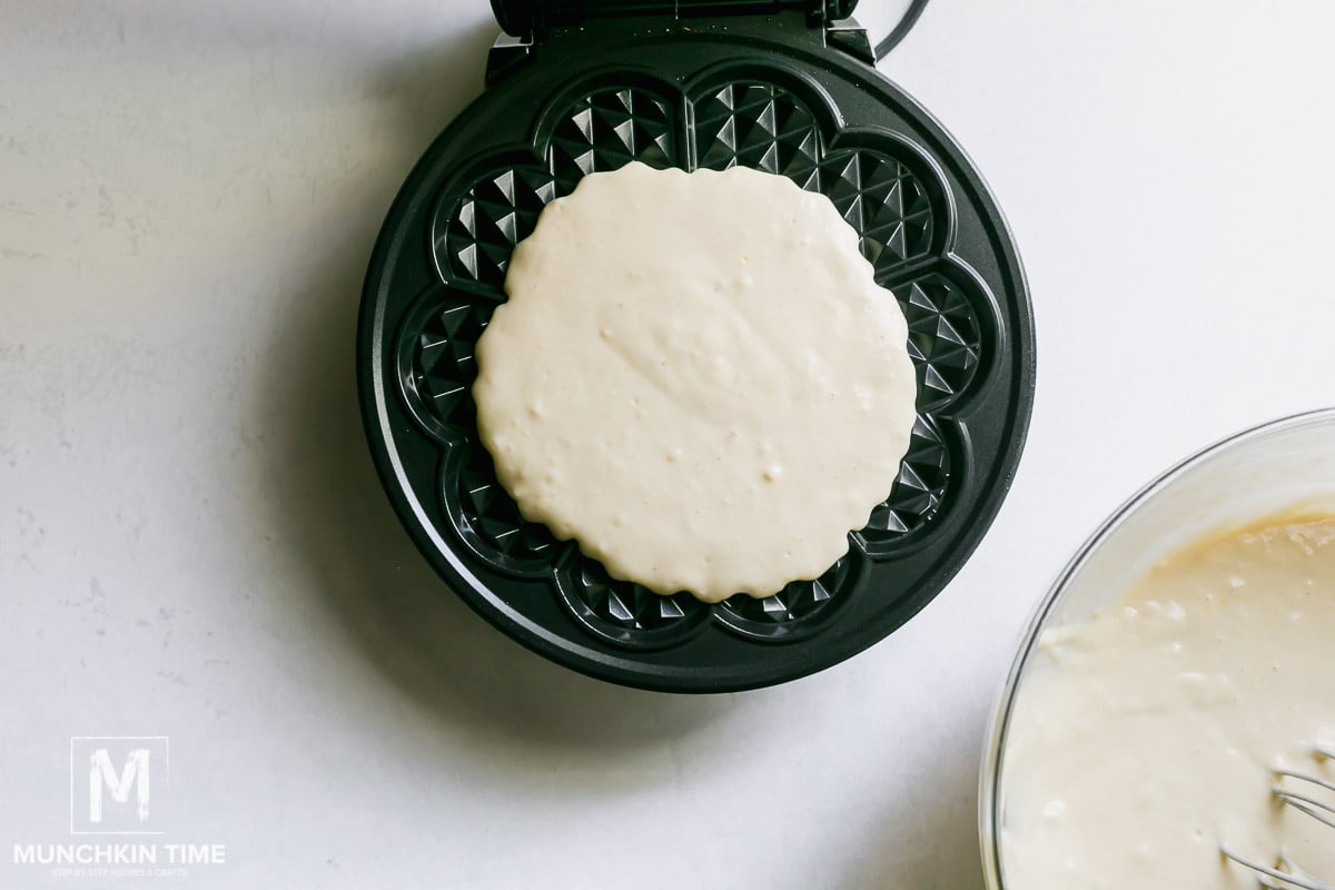 Dairy Free Waffle batter Recipe in Heart Shaped Waffle Maker