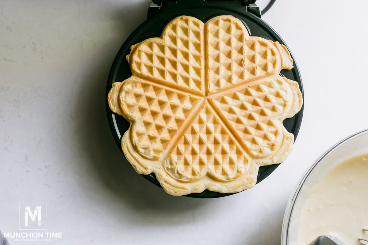 Dairy Free Waffle batter Recipe in Heart Shaped Waffle Maker