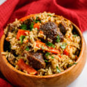Easy Beef Rice Pilaf Instant Pot – (Beef Plov)