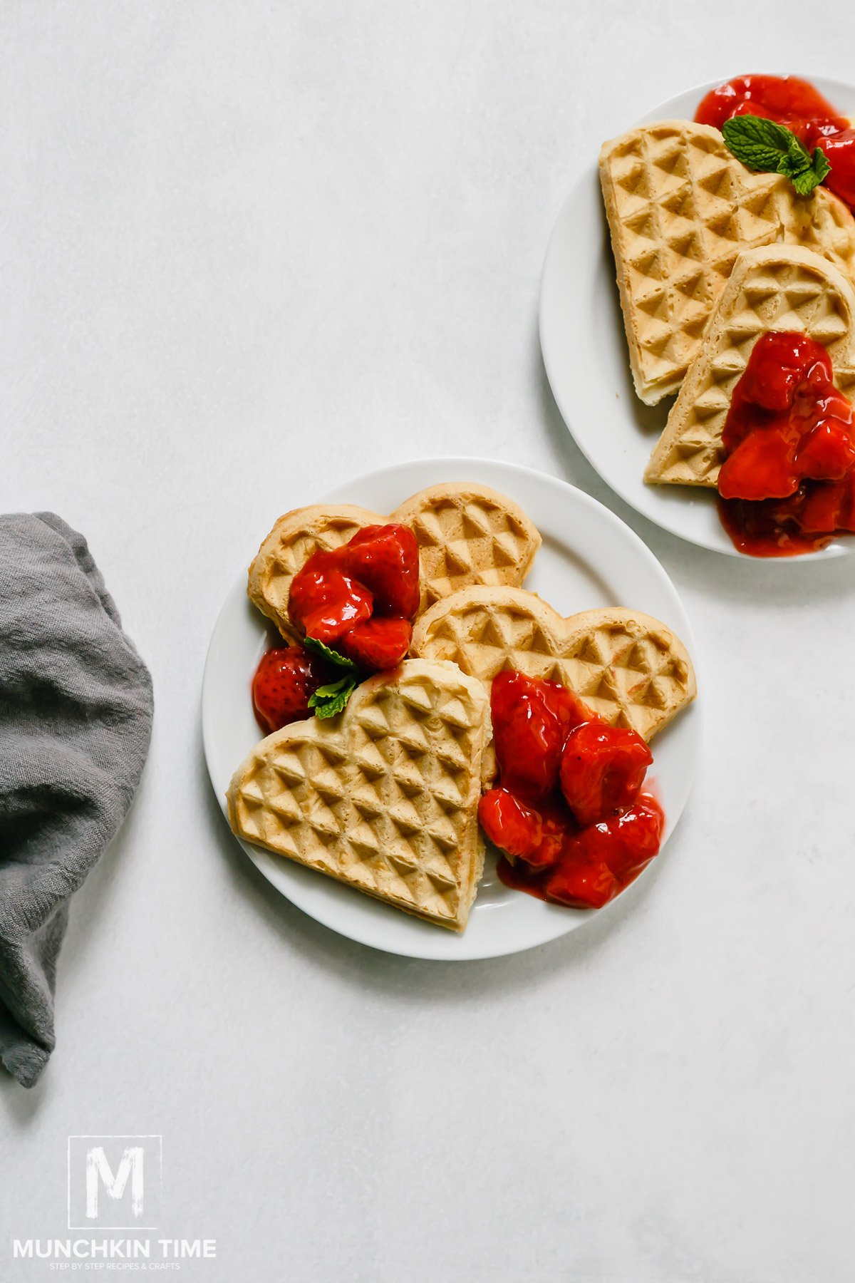 Dairy Free Waffle Recipe in Heart Shaped Waffle Maker