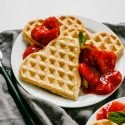 Dairy Free Waffle Recipe in Heart Shaped Waffle Maker