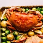 Easy One Sheet Pan Meal - Dungeness Crab Recipe