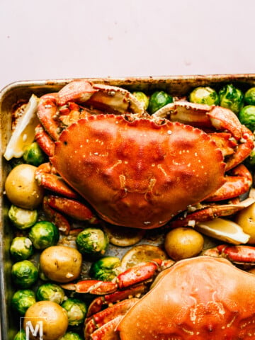Easy One Sheet Pan Meal - Dungeness Crab Recipe