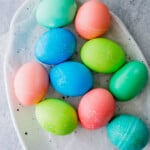 eggs done dying and drying.