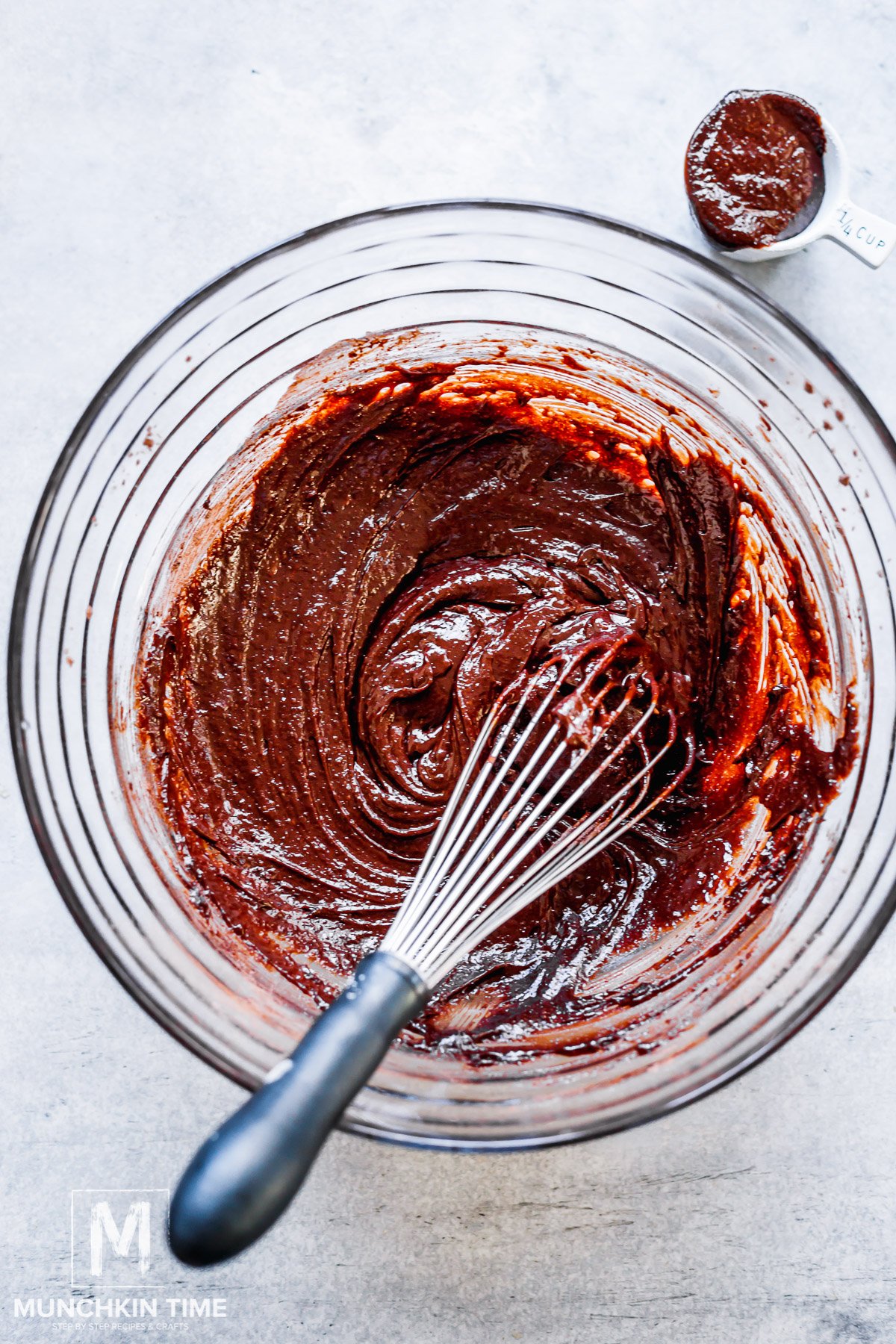 after the batter ingredients got mixed.