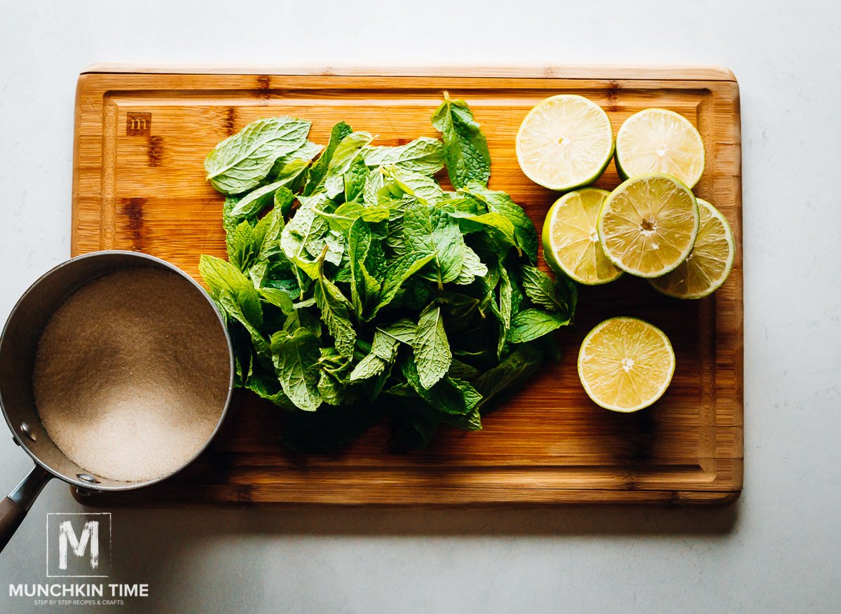 Mojito ingredients.