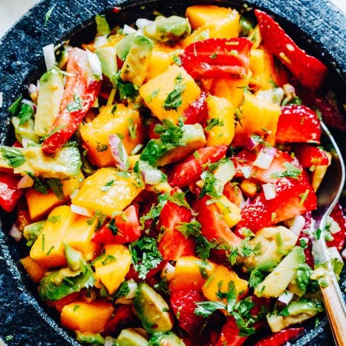 Mango Avocado Salsa with Strawberry