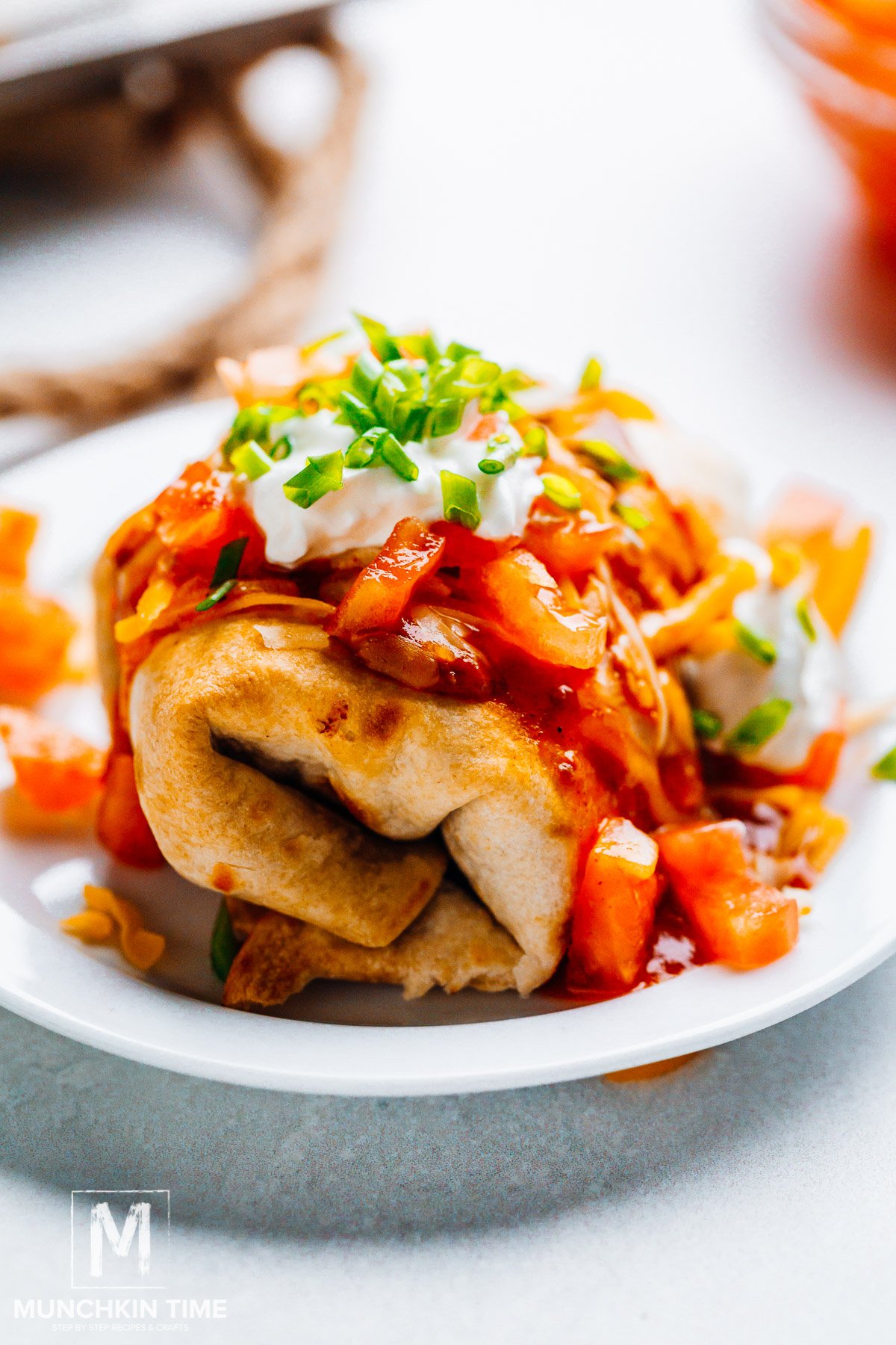 Beef, bean and sweet potato chimichangas