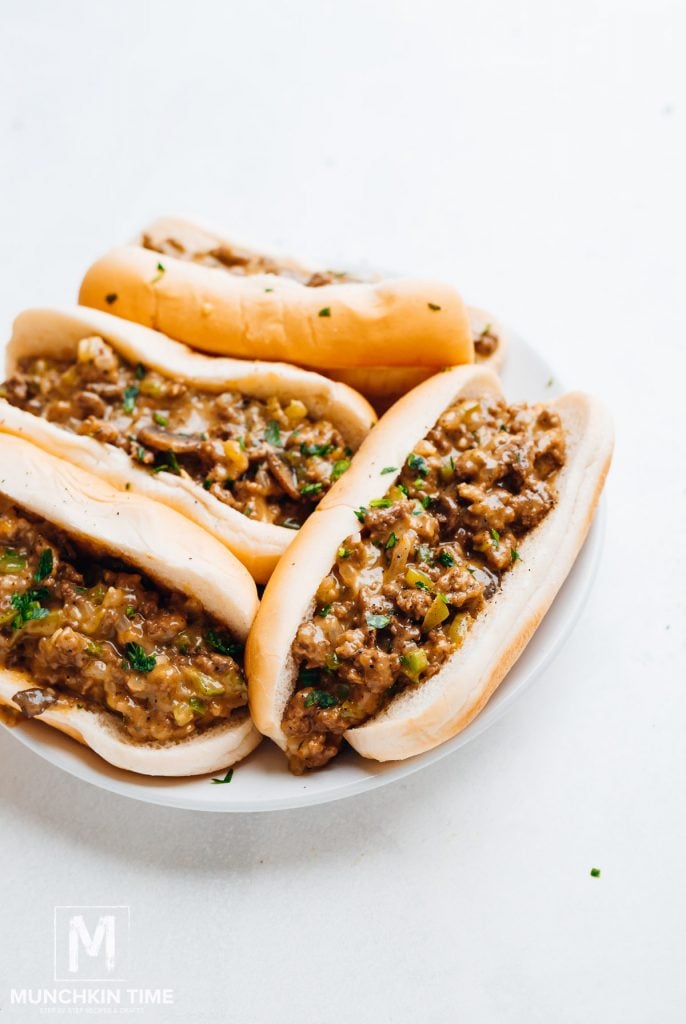 Beef Sandwich stuffed with cheesy bread filling.