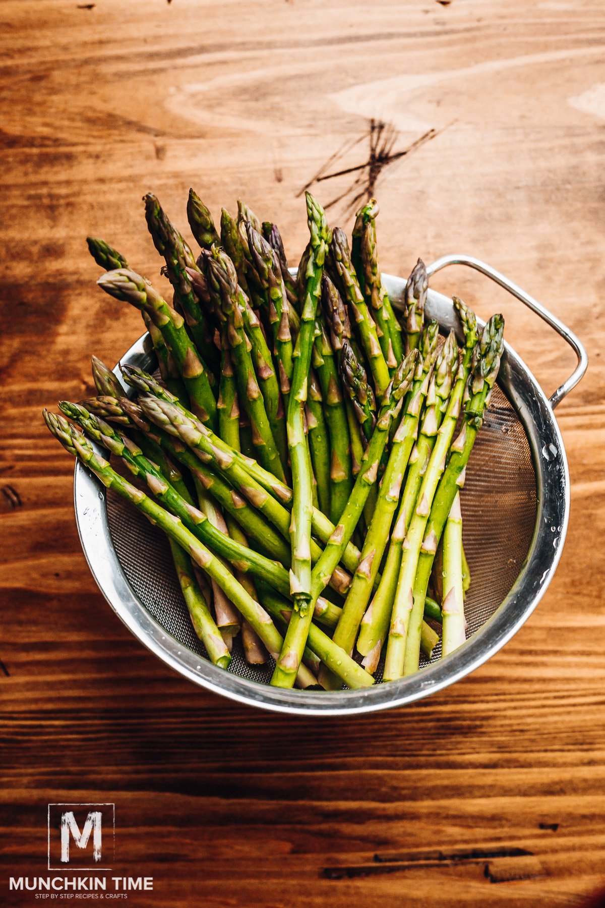 Washed asparagus.