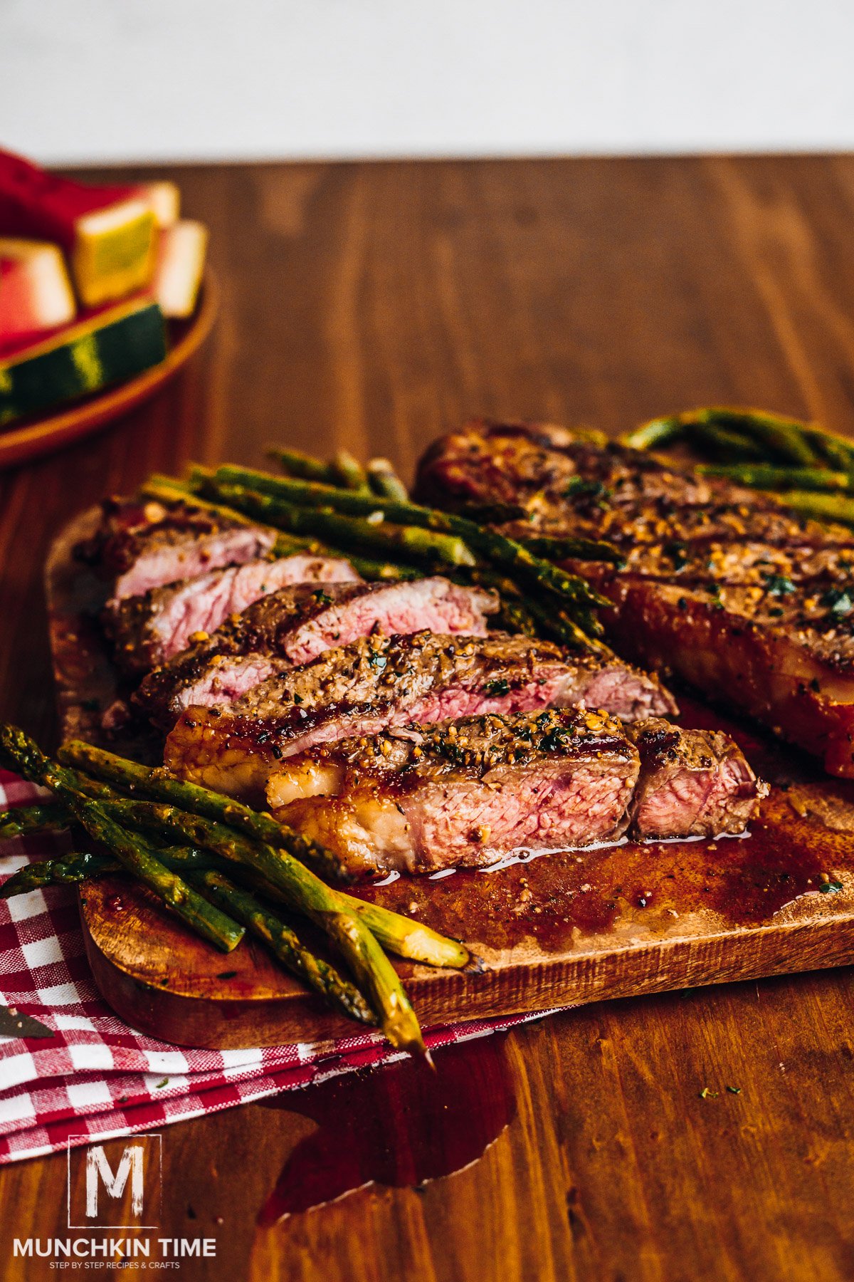 Best New York Strip Steak Grill Recipe with Asparagus