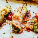 Shrimp Jalapeno Poppers Wrapped in Bacon (Dairy Free)