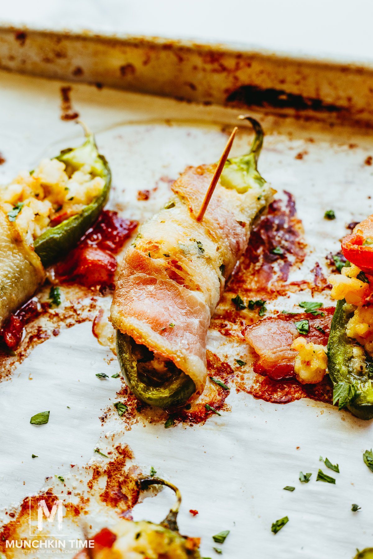 Oven Baked jalapeno poppers.