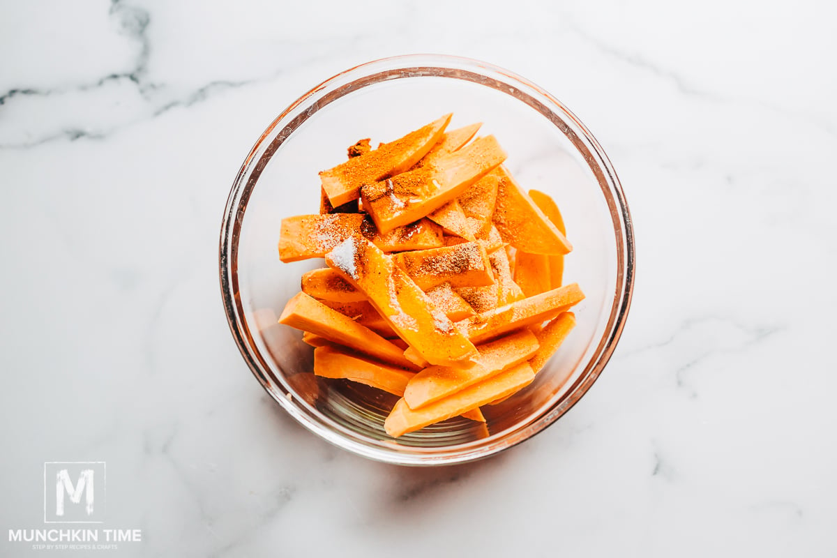 Seasoned sweet potatoes.