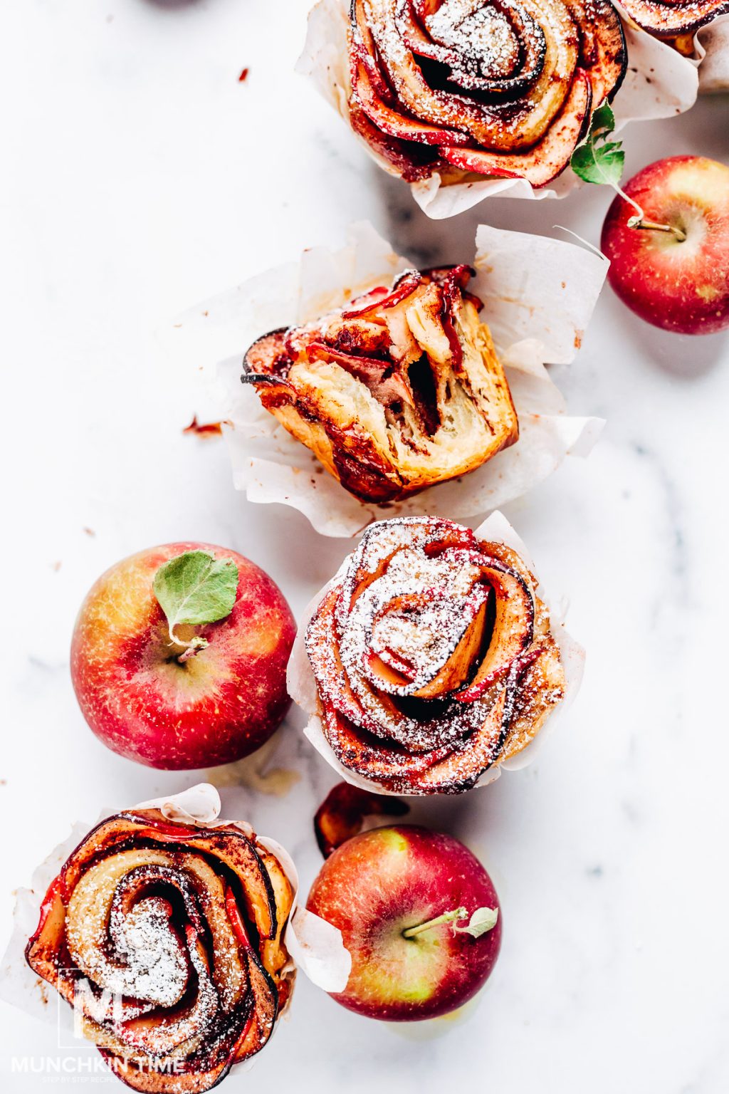 Delicious Apple Roses Recipe with a Cinnamon Roll Twist Munchkin Time