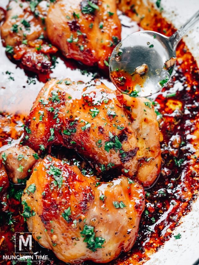 Baked Honey Garlic Chicken Thighs