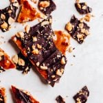 Easy Microwave Peanut Brittle with Chocolate