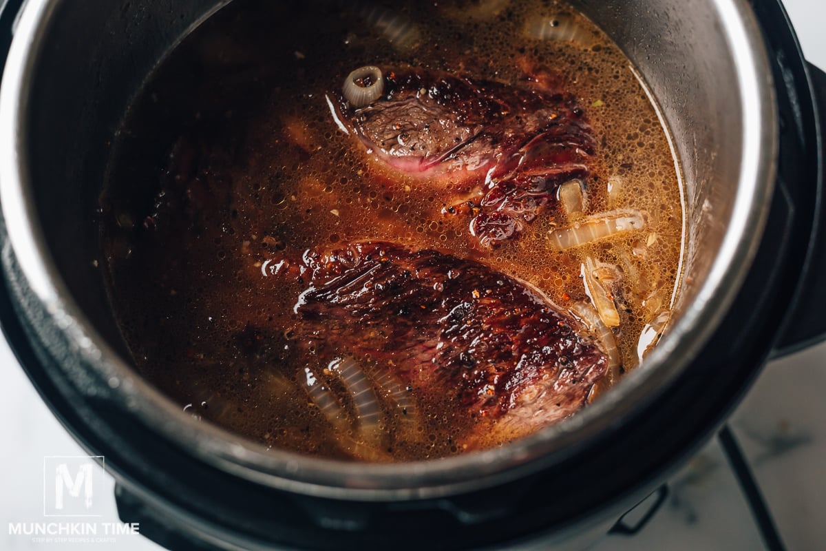 COok steak for 45 min.