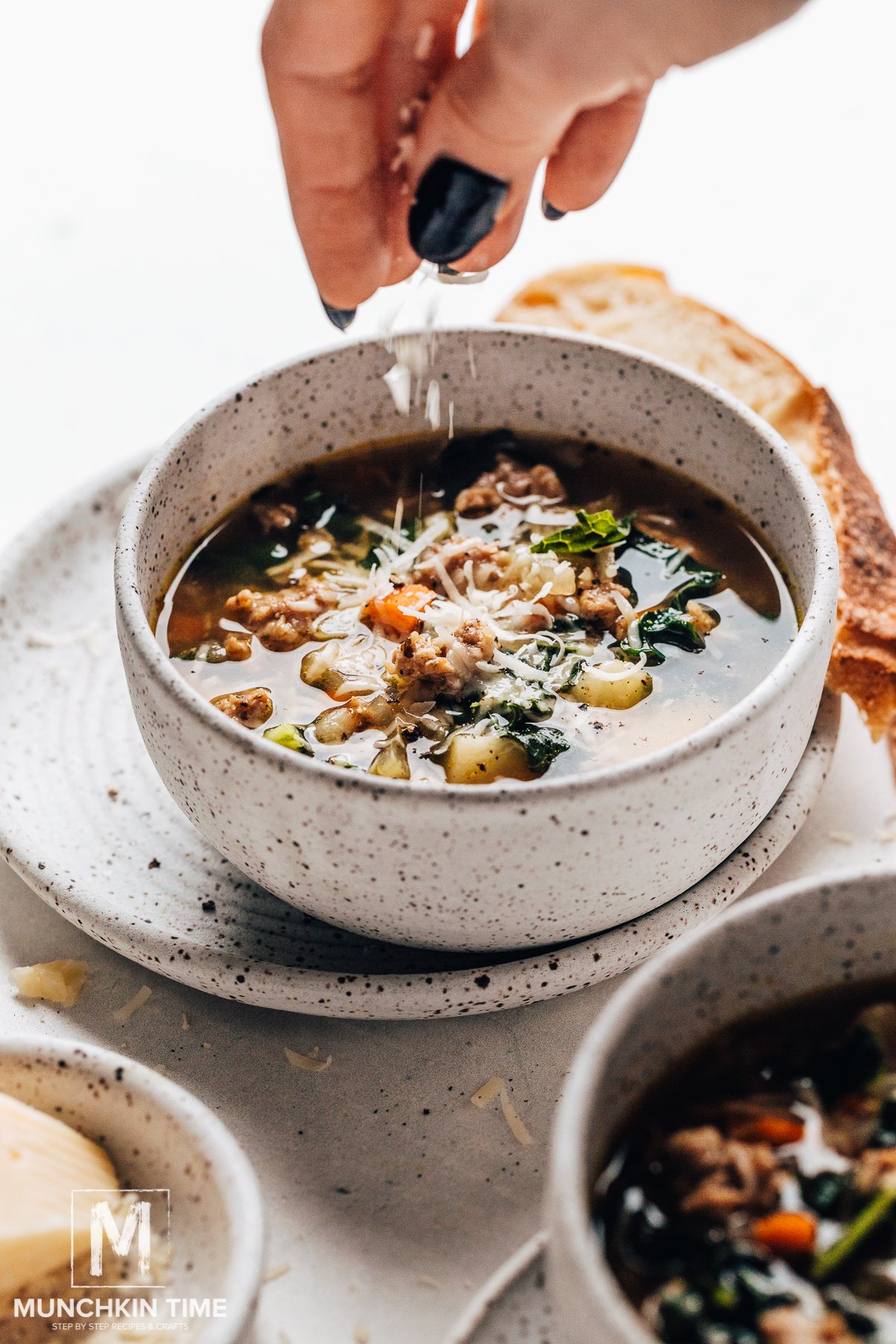 Kale Soup with Sausage and potato