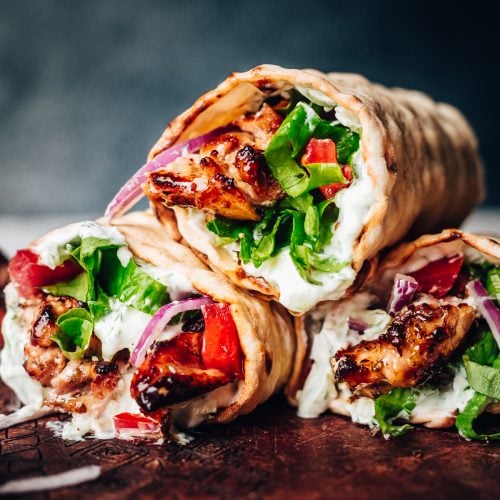 chicken gyros with tzatziki sauce