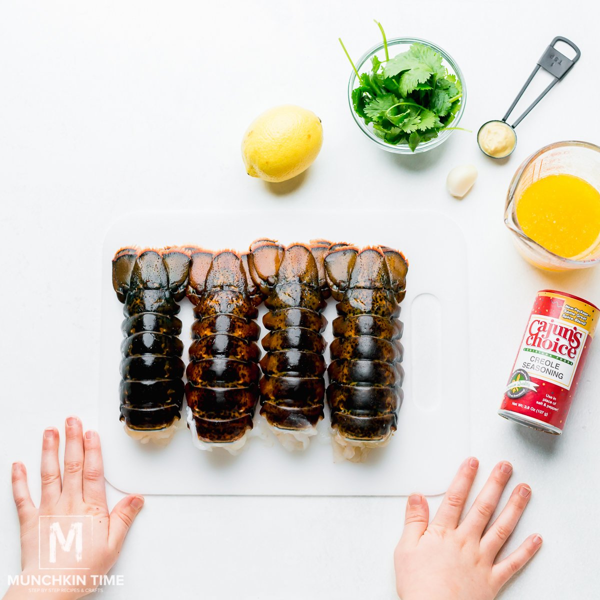 Ingredients you need for garlic butter lobster tails