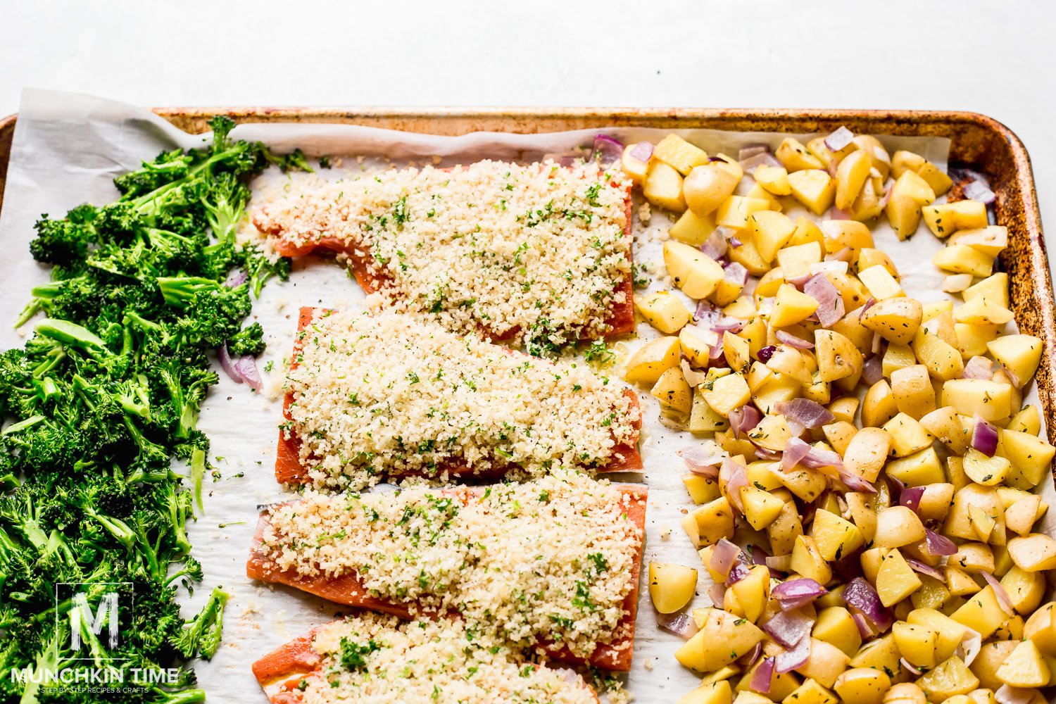 How to make sheet pan salmon and POTATOES