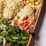 One Pan Roasted Salmon With Broccoli