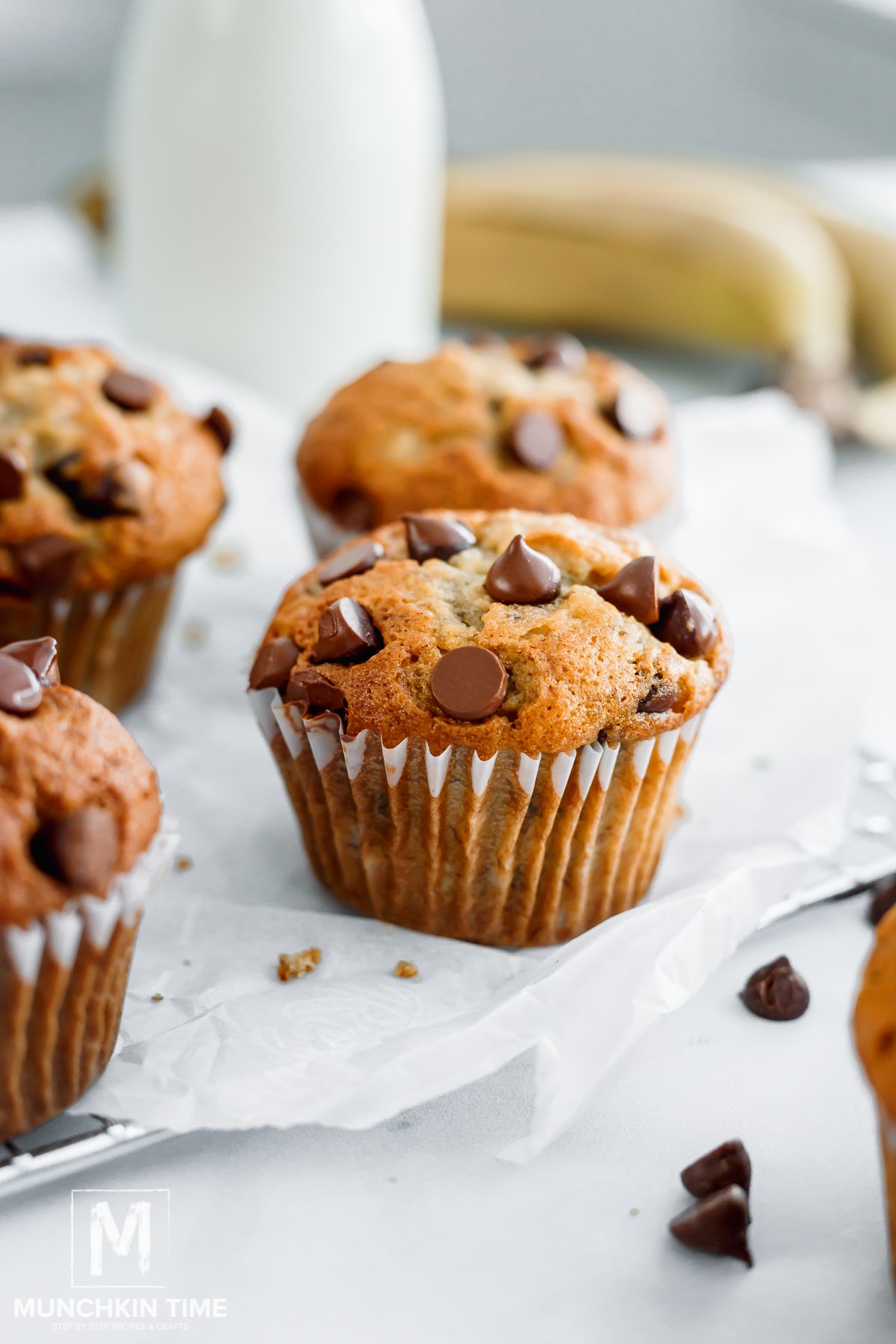 These dairy-free banana muffins are moist