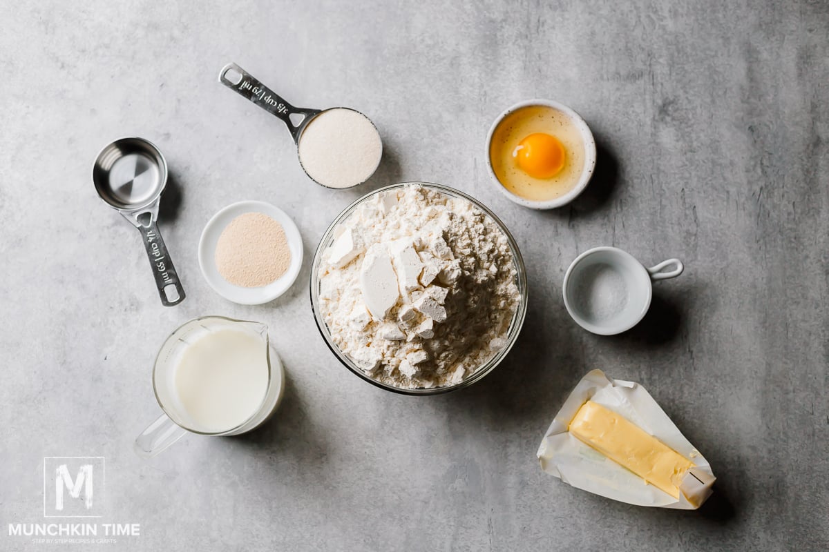 ingredients for dinner rolls