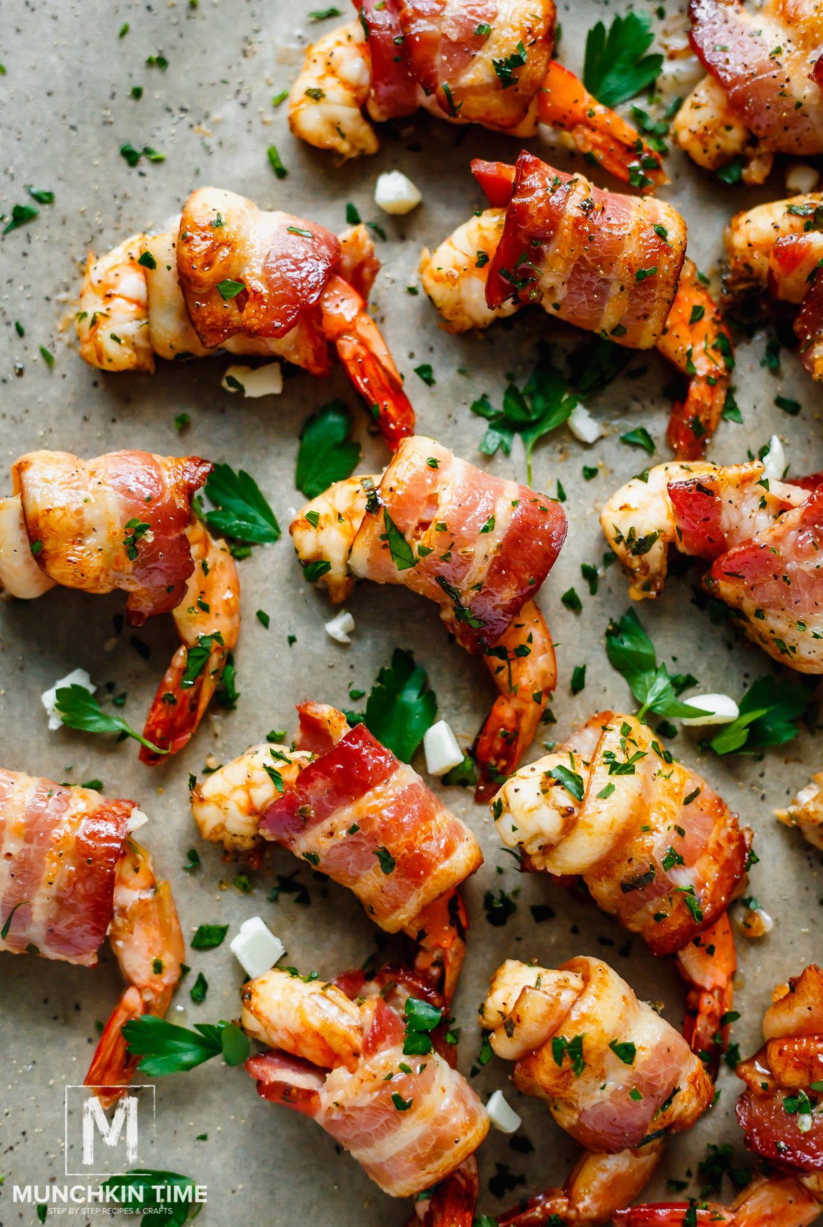 How long do I bake bacon-wrapped shrimp?