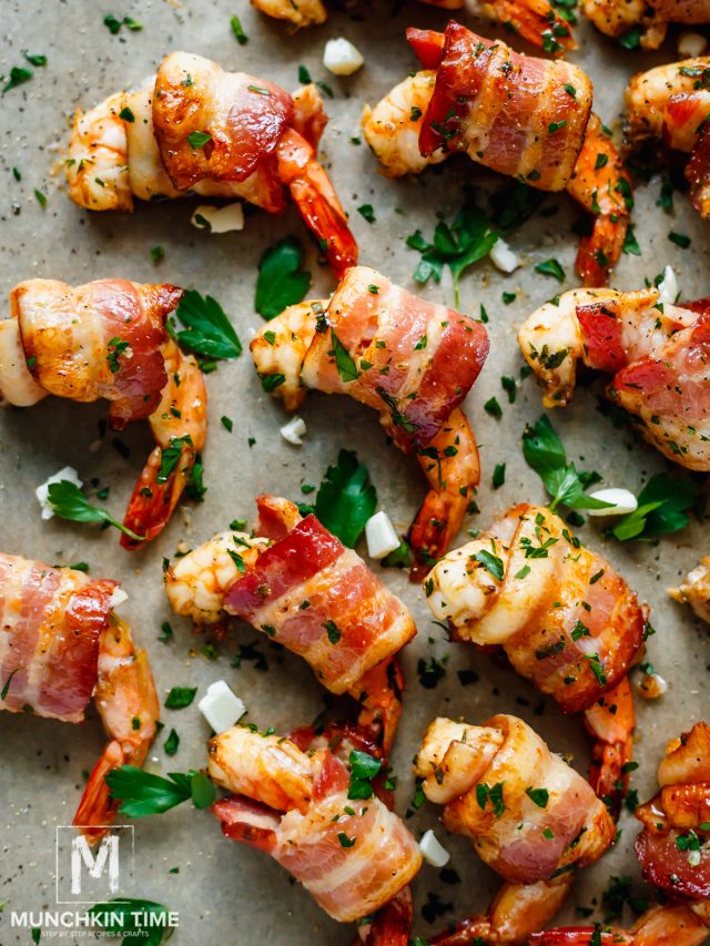 Oven Baked Bacon Wrapped Shrimp