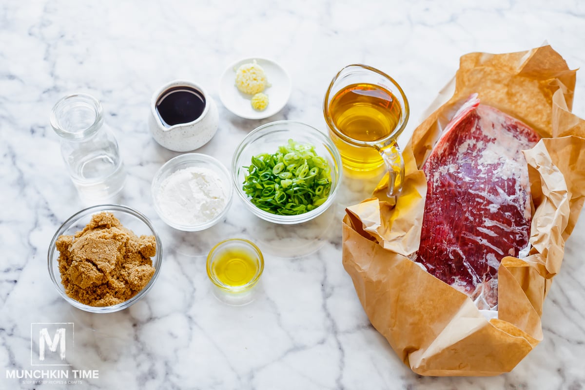 ingredients for PF Chang’s famous Mongolian beef