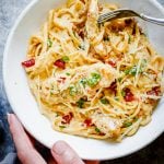 This creamy chicken pasta is by far my favorite pasta recipe.