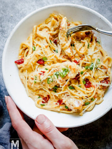 This creamy chicken pasta is by far my favorite pasta recipe.