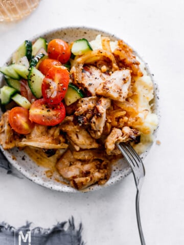 grilled Chicken Thighs with mashed potatoes