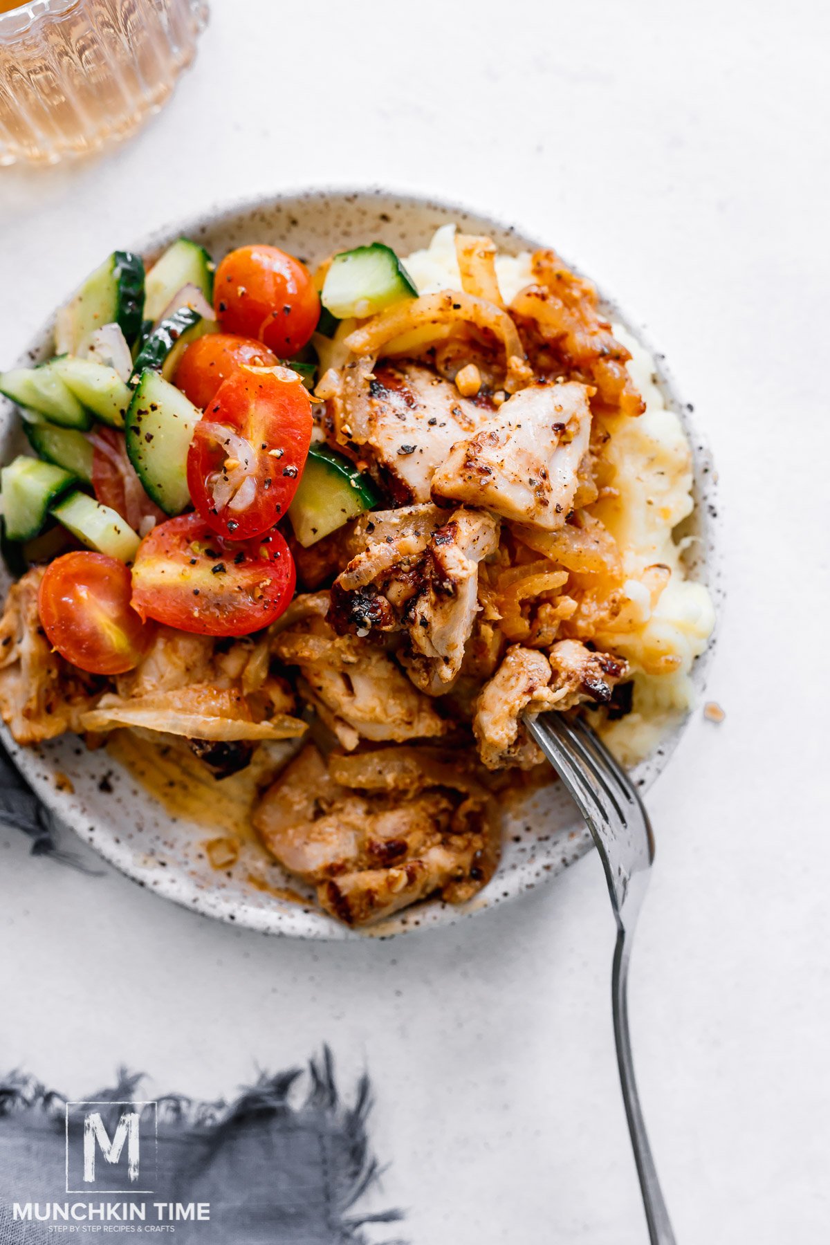 grilled Chicken Thighs with mashed potatoes