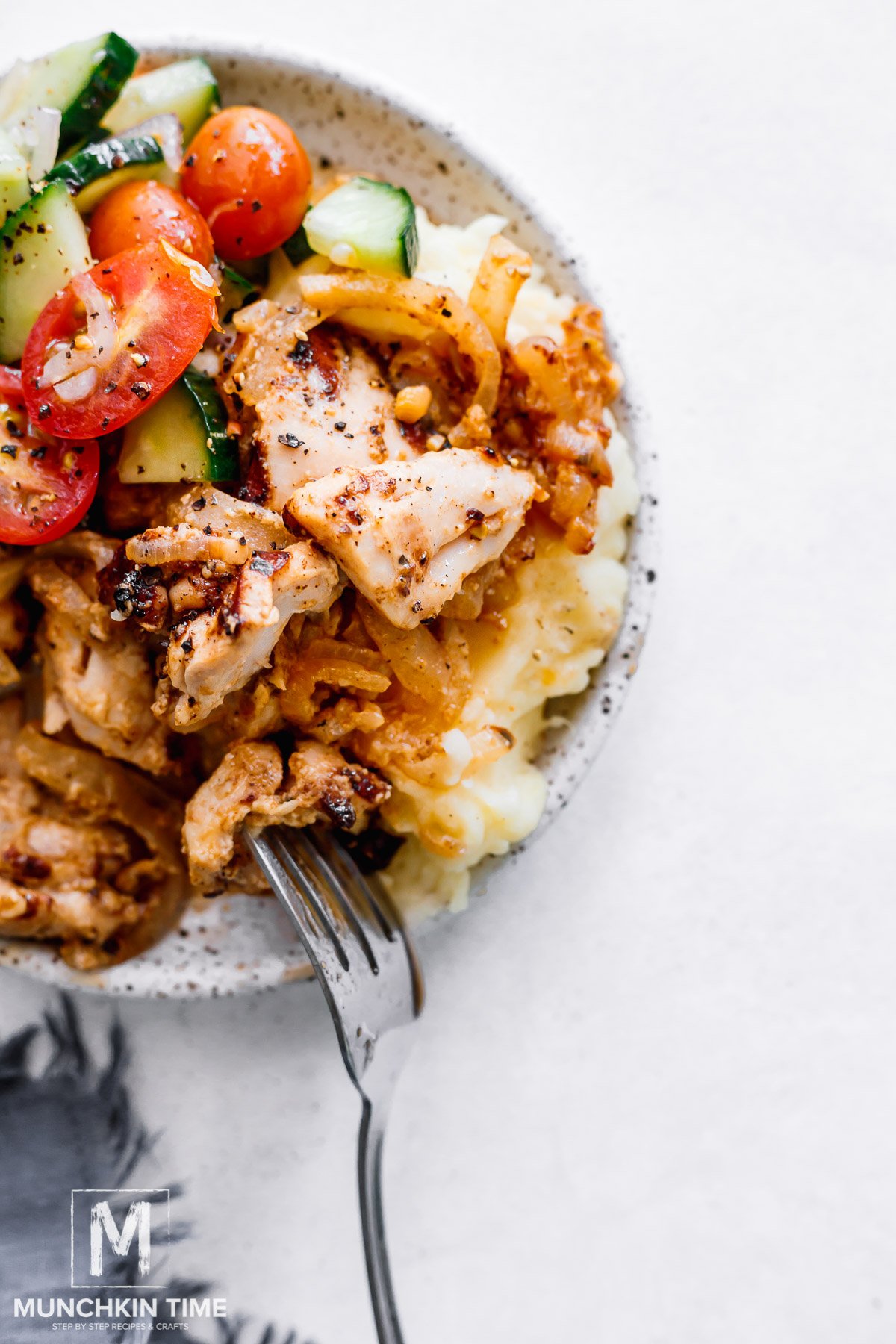 grilled Chicken Thighs with mashed potatoes