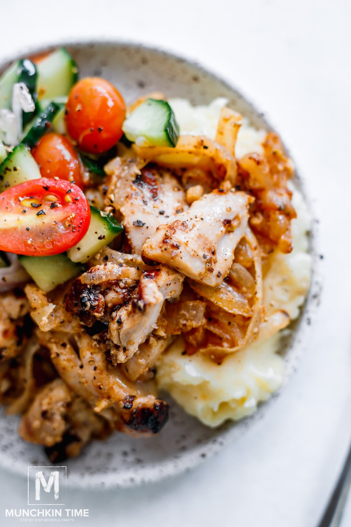 grilled Chicken Thighs with mashed potatoes