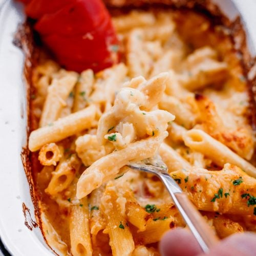 Baked lobster mac and cheese