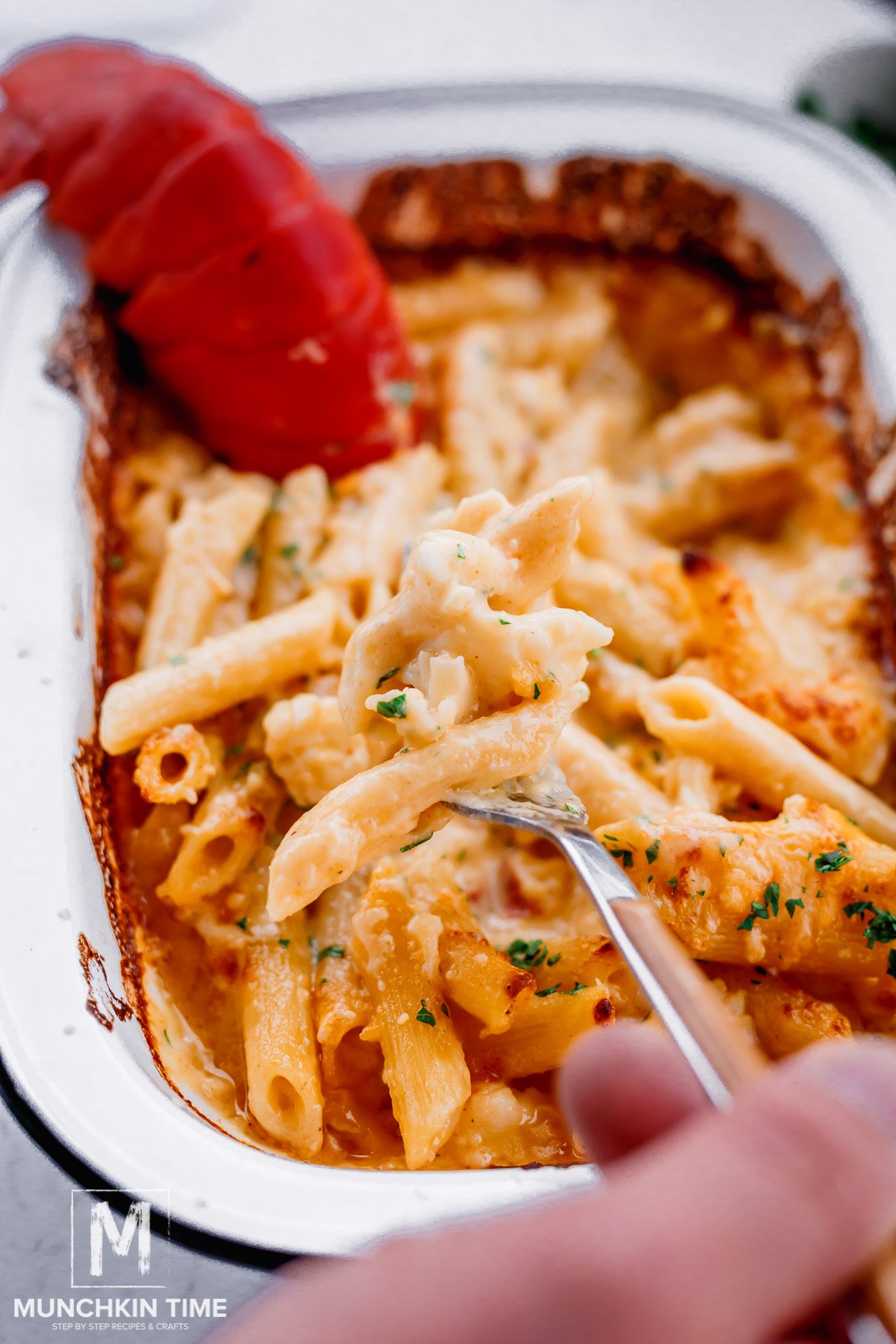 Baked lobster mac and cheese