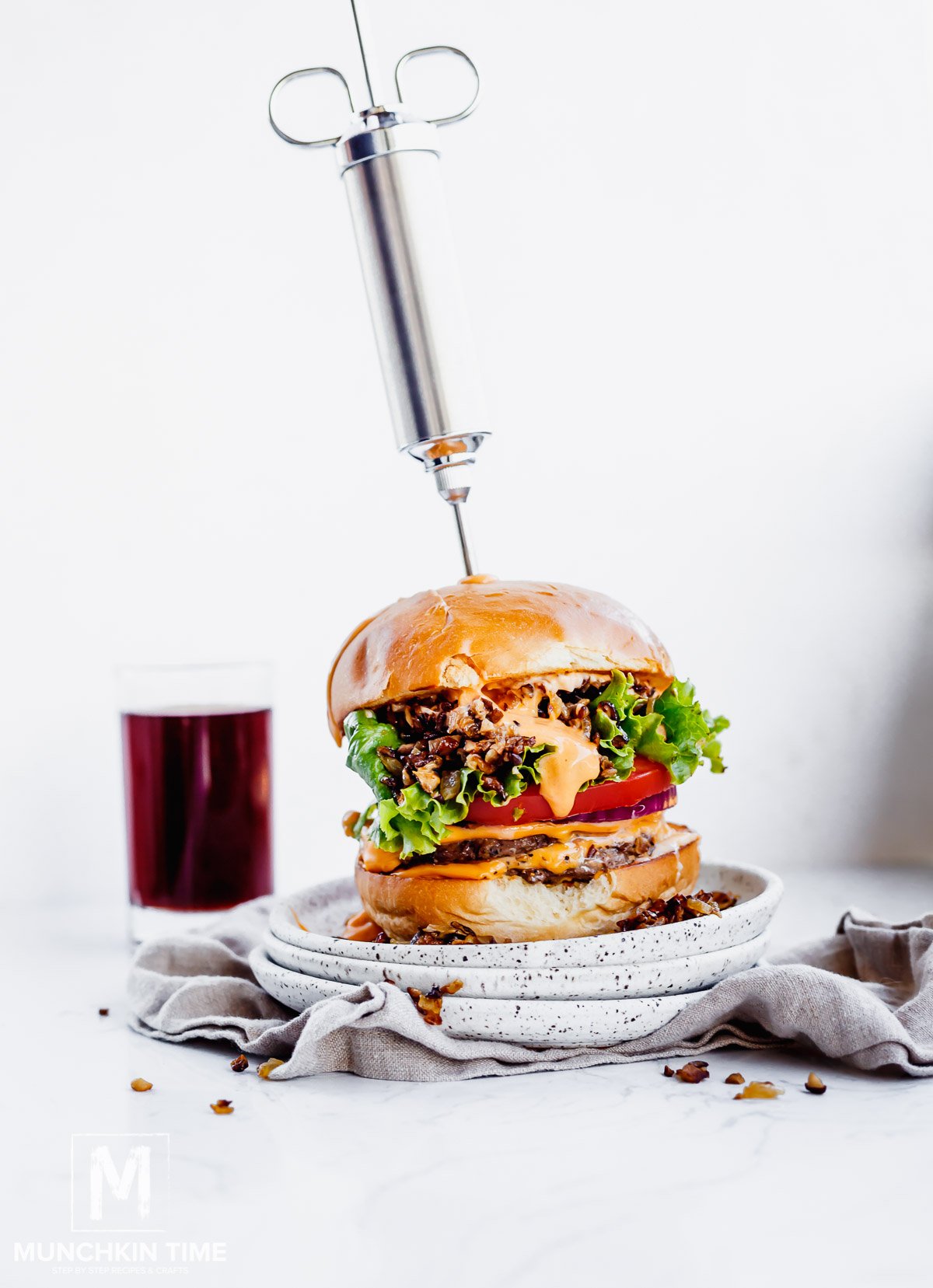 Shiitake Mushrooms & Caramelized Onions Burger