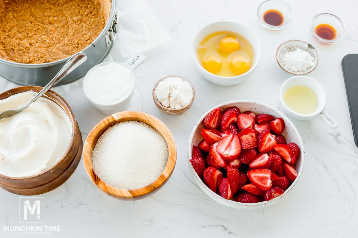 Ingredients for Strawberry Cheesecake