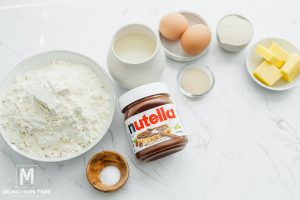 Ingredients for this Nutella Rolls Recipe